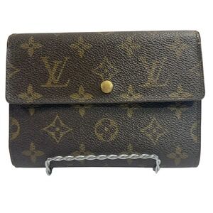 LOUIS VUITTON‎ Monogram Porte Tresor Etui Chequier Wallet M61200 Auth Preowned
